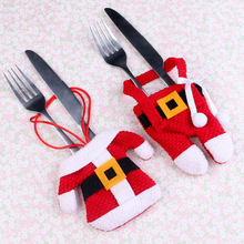 Restaurant Kitchen Christmas Cutlery Bags Supplies Dress Pants Cutlery Sets Santa Sacks Christmas Stocking Trump 2024 - buy cheap