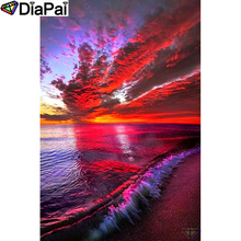 DIAPAI 5D DIY Diamond Painting 100% Full Square/Round Drill "Sea sunset scenery" Diamond Embroidery Cross Stitch 3D Decor A18503 2024 - buy cheap