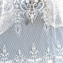 Lattice Embroidery White Line Mesh Fabric Soft For Wedding Dress Evening Dress Girls Costume DIY Material For Veil Dress Curtain 2024 - buy cheap