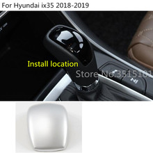 car styling body ABS matte Head Sequin Trim Gear Cover Shift knob control lamp frame 1pcs For Hyundai IX35 2018 2019 2020 2024 - buy cheap