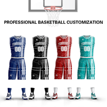 Camisetas de baloncesto de diseño de alta calidad para niños, uniformes de baloncesto personalizados transpirables, baratos, conjunto de ropa de baloncesto universitario DIY 2024 - compra barato