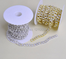 Hot Sale Clear Crystal Rhinestone Trim Chain 1 Yard Per Lot Wholesale 2024 - buy cheap