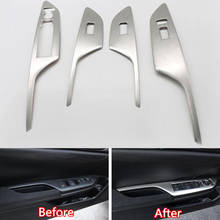 YAQUICKA Fit For Honda Civic 10th 2016 Car Interior Door Armrest Window Lift Button Switch Frame Styling Sticker Bezel 4Pcs/set 2024 - buy cheap