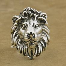 925 Sterling Silver King Lion Ring Mens Biker Rock Punk Ring TA09  US 7~15 2024 - buy cheap