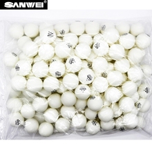 100 balls SANWEI table tennis balls 1-star seamed plastic 40+ ABS new material poly ping pong ball tenis de mesa 2024 - buy cheap
