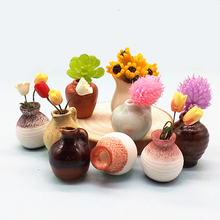 Mini Flower Vase Pot Miniature Bonsai Decoration Home Garden Dollhouse Toy Craft Ornaments Micro Decor DIY Gift Drop Shipping 2024 - buy cheap