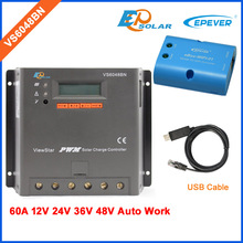 charger controller solar 60A EPEVER product New PWM series VS6048BN Wifi eBOX and USB cable for communication function lcd 2024 - buy cheap