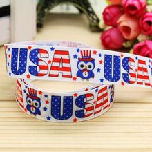 7/8'' Free Shipping 4th Of July Printed Grosgrain Ribbon Hairbow Headwear Party Decoration Diy Sewing Craft 22mm P5421 2024 - buy cheap
