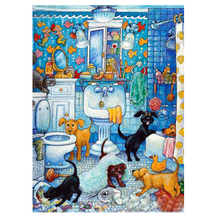Pintura de diamantes 5D Diy, pintura de mosaico bordada con diamantes de perros de baño, rompecabezas, taladro de resina 3d, decoración del hogar Z944 2024 - compra barato