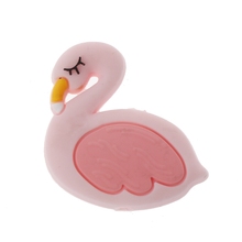 1PCS Silicone Beads Flamingo Cute Funny DIY Jewelry Making Baby Teether Toys Teething 2024 - buy cheap