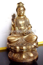 Tibet Buddhism Guan Yin Bronze buddha Statue 2024 - buy cheap