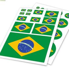 Brazil flag design vinyl sticker on car,personality doodle car body decor stickers and decals,car styling 2024 - buy cheap