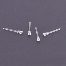 Brincos transparentes para fazer joias, brincos de plástico para evitar alergias, acessórios para fazer joias diy com 100 peças 2024 - compre barato