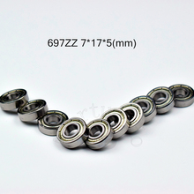 Bearing 10pcs 697ZZ 7*17*5(mm) free shipping chrome steel Metal Sealed High speed Mechanical equipment parts 2024 - buy cheap