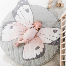 Lovely Cartoon Butterfly Printed Round Soft Carpet Baby Child Room Decor carpets Hallway Area Rug Child/Kids Play Game Crawl Mat 2024 - buy cheap