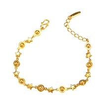 Star Link Bracelet Chain  Yellow Gold Filled Fashion Womens Girls Lovely Charm Bracelet Gift 2024 - buy cheap