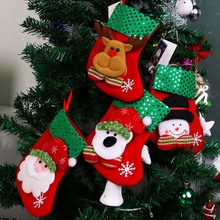 4 estilos de Natal Xmas Árvore Pendurado Decor Árvore Festa de natal de Santa Stocking Sock Presente Doces Sacos de Pano de design De Moda Meias de Natal 2024 - compre barato