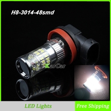 2PCS/Lot 3014 48 SMD H8 LED Fog Lights, H11 LED Light Car LED Daytime Lights DRL Light Super Bright Bulbs White 2024 - buy cheap