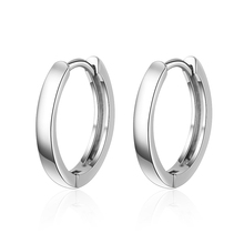 New Fashion Lady 925 Sterling Silver Earrings For Women Jewelry Vintage Black Hoop Earring For Girls Accessories Female Bijou 2024 - buy cheap