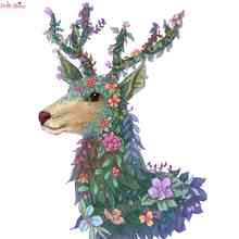 5D DIY Full Diamond Painting Animal Flowers deer head Cross Stitch Diamond Embroidery Christmas Diamond Gift Home Decoration 2024 - buy cheap