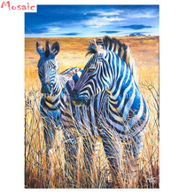 diy,5d,Zebras Diamond painting Cross Stitch kit,full square Diamond Embroidery animal,Christmas gift, Mosaic diamond,Crafts,gift 2024 - buy cheap