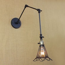 Luminária de parede estilo loft, arandela, lâmpada de cabeceira, edison industrial, vintage, equipamentos de iluminação doméstica