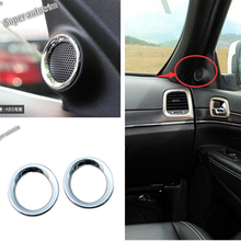 Lapetus Pillar A Stereo Speaker Audio Loudspeaker Sound Ring Cover Trim 2 Piece ABS For Jeep Grand Cherokee 2011 - 2016 2024 - buy cheap