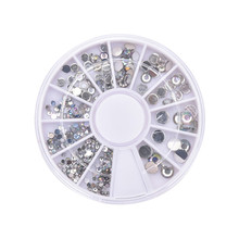 1 Wheel DIY Nail Tools Acrylic Nail Art Rhinestones Glitter Diamond Decoration Gems 3D Tips For UV Gel Phone Laptop 2024 - buy cheap