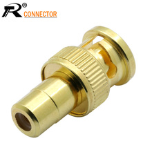 3PCS/LOT DELUXE GOLD-PLATED bnc CONNECTOR HIGH QUALITY BNC MALE TO RCA FEMALE ADAPTER FOR CCTV SYSTEM 2024 - buy cheap