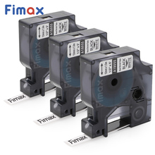 Fimax 3 uds DYMO compatible auténtico Calor Industrial tubo retráctil 18051 negro sobre blanco 6mm DYMO Rhino etiqueta impresora LabelWriter 2024 - compra barato