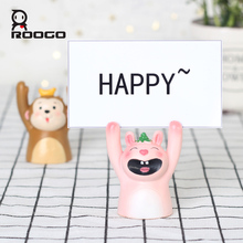 Figuras en miniatura creativas Roogo para decoración de sala de estar en casa resina Animal jardín ornamento mejor regalo para niños cumpleaños 2024 - compra barato