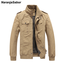 Naranjasabor jaqueta masculina casual do exército, casaco de outono e primavera 6xl para homens, roupa de marca 2024 - compre barato