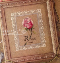 Free Delivery Top Quality Lovely Counted Cross Stitch Kit Lace Rose Love Flower 2024 - buy cheap