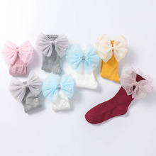 Зимние детские носки-лодочки в стиле ретро с рисунком под дерево, милые хлопковые носки для маленьких девочек с бантом, носки с принтом для новорожденных 2024 - купить недорого