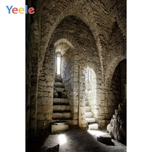 Yeele Old Stone Castle Interior Stairs Door Scene Photography Backgrounds Customized Photographic Backdrops For Photo Studio 2024 - buy cheap