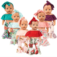 Conjunto de ropa para muñeca de 17 pulgadas y 43cm, conjunto de chal para muñeca, traje para bebé nacido, regalo para Festival de cumpleaños 2024 - compra barato