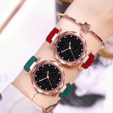 Ladies Watch 2019 New Casual Fashion Quartz Watch Starry Sky Multicolor Leather Wristwatch Simple Designer Women Clock Orologio 2024 - buy cheap