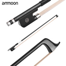 ammoon 4/4 Cello Bow Violoncello Bow Well Balanced Carbon Fiber Round Stick Ebony Frog White Horsehair Cello Parts & Accessories 2024 - buy cheap