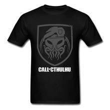 Cthulhus Duty футболка Call Cthulhu Футболка мужская черная одежда летние топы с коротким рукавом футболки мужские собственный логотип футболка хип-хоп 2024 - купить недорого