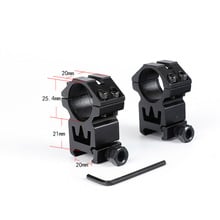 2PCS 25.4mm Hunt Riflescope mount ring 20MM dovetail rail high profile Low Profile for rifle scope hunting mount 2024 - buy cheap