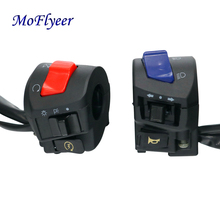 Moflyeer-interruptor para guidão de motocicleta, 22mm, esquerda e direita, seta de buzina, farol, controle de partida elétrica 2024 - compre barato