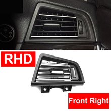 Rhd acionador da mão direita para carro, abs, frente e direita, fileira de ar condicionado, grelha de ventilação, painel de saída, placa de cromo para bmw 5 series f10 f18 2024 - compre barato