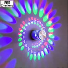 Creative LED Wall Light RGB Wall Lamp Modern Light Fixture Luminous Lighting Sconce 3W AC85-265V indoor Wall Decoration 2024 - buy cheap