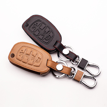 High quali Car Leather 4 key for Hyundai IX35 IX25 I10 I20 Sotaque Elantra IX35 IX45 leather car remote key  case protect shell 2024 - buy cheap