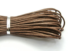 50 метров коричневый вощеный хлопковый шнур для бисероплетения 1,5 мм 2024 - купить недорого