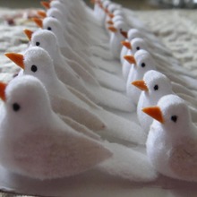 2*1CM/48PCS High Quality Mini Artificial Foam PE Birds,White Pigeon,Wedding Party Decorations,Hanging Christmas Tree Ornament 2024 - buy cheap