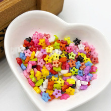 100Pcs/lot 6mm Star mini resin buttons kid's apparel sewing accessories mix colors two holes DIY scrapbooking  PH212 2024 - buy cheap