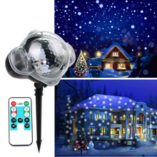IP65 Moving Snowfall Laser Projector Lamp Outdoor Christmas Garden Landscape Light Wedding Party New Year Laser Stage Lawn Light 2024 - buy cheap