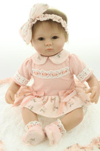 Силиконовая кукла реборн, виниловая мягкая силиконовая кукла для новорожденных, подарок на день рождения, игровой домик, 16 дюймов 42 см 2024 - купить недорого