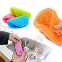 MOM'S-accesorios de cocina de mano, cepillo para lavar los platos, cuenco de silicona, almohadilla de fregado, olla, sartén, limpiador de cepillos 2024 - compra barato